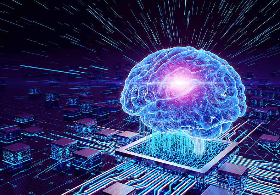 Brain on circuit board - AI implementation at Harrison - Dons Desk