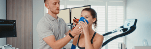VO<sub>2 Max</sub> and How It Can Predict Longevity 5 Vo2max testing-female-mask fitting