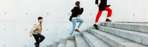Fast, Effective & Backed by Research: Stair Climbing is Perfect for Busy Schedules 3 3 people run upstairs at lunch