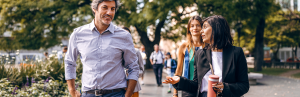 Post-Meal Walking: A Game-Changer for Managing Type 2 Diabetes 4 Colleagues walking after lunch