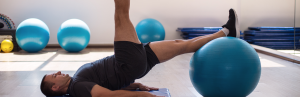 Men: Enhance Your Stamina and Confidence with Pelvic Floor Training 4 man-single-leg-glute-bridge-swiss-ball