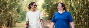 Burnout: What Your Body Is Really Telling You 2 Manage Burnout - 2 women mindful walk in park